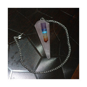 ลูกตุ้มกุหลาบควอตซ์ที่มีจุดจักระ | ลูกตุ้มจักระออนไลน์ - Product Image 1