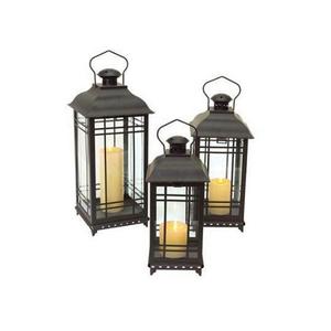 Juego de dos farolillos de hierro, colgante de forma redonda farol hecho a mano para el hogar, hotel y decoración de bodas - Product Image 2