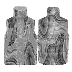 Último diseño cálido invierno burbuja Puffer entrenamiento mameluco onesie cremallera manga chaqueta deportiva chaqueta hombres Nylon burbuja Puffer chaquetas - Product Image 3