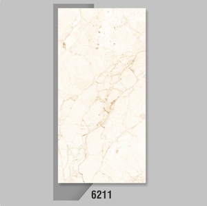 Ceramic <b>Dark</b> Yellow Color Polished Porcelain Vitrified Floor Tiles 600x1200mm - Product Image 2