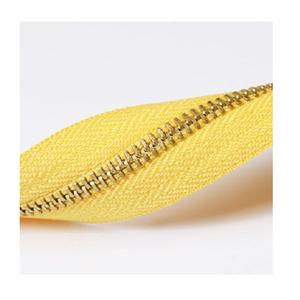 Wholesale OZL Open-End Auto Lock Gold Teeth Metal Zipper 100 Length <b>for</b> Home Textiles & Garments - Product Image 1