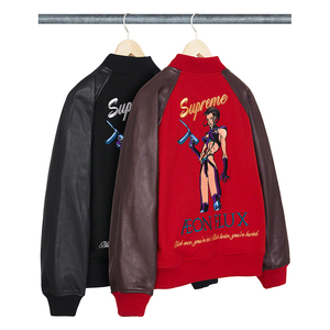 baseball varsity jackets with leather raglan sleeves & Wool body - Product Image 3