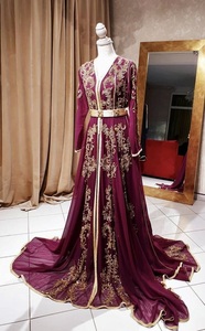 BRIDAL CAFTAN DRESS on GEORGETTE WITH EMBROIDERY of DABKA, CRYSTAL GLASS BEADS,GLASS STONE WORK for PARTY-WEAR @ 2022 - Product Image 2