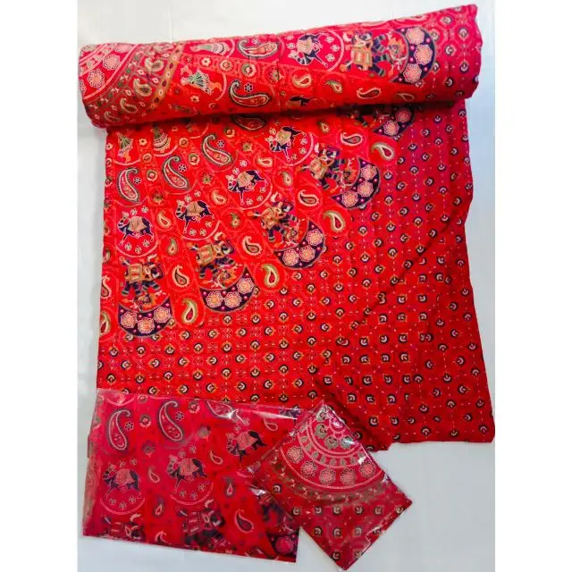 Harga Grosir Set Seprai Katun Murni Motif Bunga 4 Buah Seprai Kantha Mewah Lembut Set Selimut Penutup Tempat Tidur Linen Halus