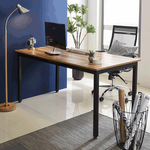 Mesa de estudio pequeña de madera, mueble de oficina y estudio, estilo coreano, Industrial, moderno, embalaje plano de hierro - Product Image 4