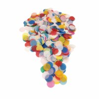 Confettis en papier de riz assortis 8 couleurs CE-2P101 Dia. Paquet de 250g de 1,5 cm, fabriqué à Taïwan, idéal pour la remise des diplômes, Pâques, Noël, Nouvel An