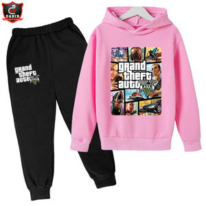 Chándal personalizado para niños, conjunto de ropa de algodón para trotar, nuevo diseño, venta al por mayor - Product Image 3