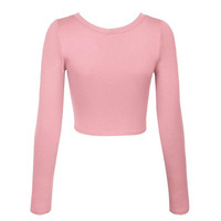 Camiseta Corta de Moda Casual, Corte Ajustado, Manga Larga, Tallas Grandes, Transpirable, de Algodón