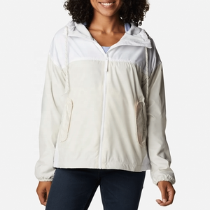 2025 100% polyester léger personnalisé pull uni imperméable coupe-vent veste pour femmes vestes d'extérieur pour femme - Product Image 1