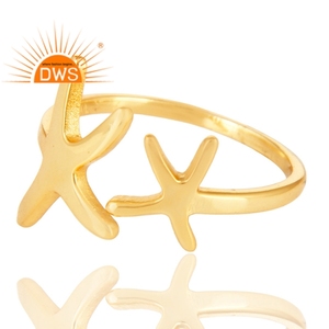 Handmade 14k Gold Plated 925 Silver Stackable <b>Ring</b> For Girls Wholesaler of <b>Plain</b> Silver Jewelry - Product Image 2