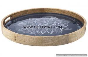 Plateau de service de luxe fantaisie pour les meilleurs matériaux de qualité supérieure, vaisselle en bois, plateau de service moderne de qualité supérieure à vendre - Product Image 6