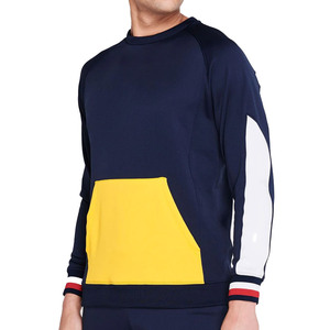 Sweat-shirt d'hiver pour homme en molleton 100 % coton épais, coupe classique, col rond, motif uni, doublé, service OEM du fabricant - Product Image 2
