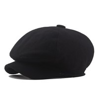 Sombrero octogonal de moda para hombres de mediana edad y mayores, boina de lana para otoño e invierno, gorra inglesa con visera, sombrero cálido para montar a caballo