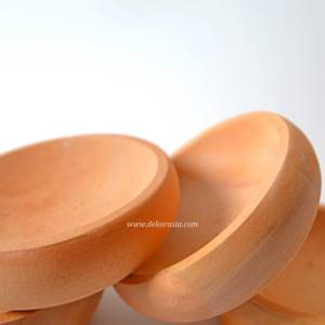 Serveur de calebasse rond antique en bois, bol décoratif en bois de fruits en gros petit bol de luxe créatif bol à salade - Product Image 2