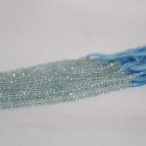 3mm 4mm naturel bleu aigue-marine facettes Rondelle perles de pierre gemme fil fil de pierre semi-précieuse pour la fabrication de bijoux Alibaba - Product Image 2