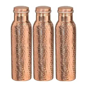 Bouteille d'eau de soins de santé en cuivre pur bouteille en cuivre bouteille en cuivre en gros bouteille en cuivre Inde - Product Image 1