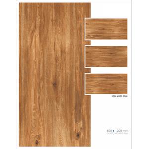 Carrelage moderne en céramique émaillée aspect bois 600x1200mm finition brillante style classique pour salle de bain utilisation extérieure 5mm d'épaisseur - Product Image 5