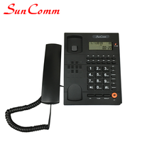 Téléphone fixe hôtelier SunComm SC-2307-AP avec identification de l'appelant, messagerie vocale, musique en attente, double tonalité, fonction flash et recomposition à une touche
