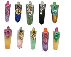 จี้พลอยทิเบตแบบแบนพร้อมจี้หินแฟชั่นแบบแบน - Product Image 2