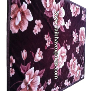 Vaibhav ผ้าห่มถ่วงน้ำหนักขนแกะหรูหราทันสมัยของอินเดียกำหนดสีแบบวินเทจ100% โพลีเอสเตอร์กันไรฝุ่นแบบพกพา - Product Image 1