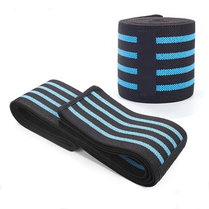 2022 Hot Sale OEM Heavy Duty Neoprene Cotton Fitness Weightlifting <b>Knee</b> Wraps Powerlifting Unisex Customized Color & Logo - Product Image 3