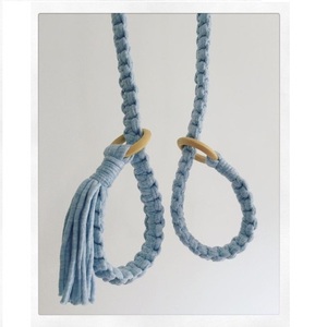 Estera de Yoga de macramé, soporte de algodón hecho a mano, bolsa de esterilla de Yoga para gimnasio, bolsas deportivas con hombro - Product Image 3