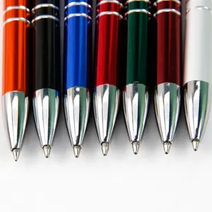 Q-c22 럭셔리 프로모션 브랜드 사용자 정의 로고 클럽 디자인 롤러 볼 펜 개폐식 선물 알루미늄 금속 볼펜