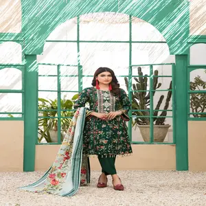 Bayanlar kameez shalwar tasarım çim salwar Kameez takım elbise işlemeli ince keten elbiseler pakistanlı salwar kameez