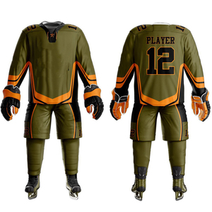 เสื้อเจอร์ซีย์โลโก้ทีม Hokey,เครื่องแบบฮ็อกกี้น้ำแข็งแห้งเร็วแบบสั่งตัด - Product Image 1