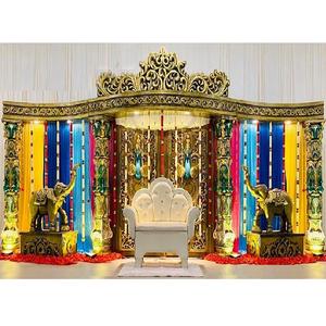 Escenario de Boda Tamil de Moda, Decoración de Escenario de Boda Tamil de Bajo Costo, Decoración de Escenario para Eventos de Matrimonio del Sur de la India - Product Image 1
