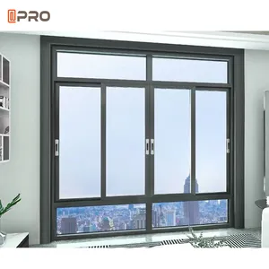 Sistem aluminium villa komersial anti pencurian disesuaikan tilt dan mengubah suara bukti jendela kaca ganda untuk perumahan windows