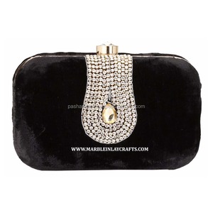 Evening Party <b>Black</b> <b>Fabric</b> Clutch Purse - Product Image 1