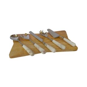 Ensemble de couverts en marbre avec finition polie Décor de restaurant et d'hôtel à domicile Design de couverts de table à manger moderne - Product Image 3