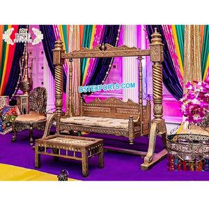 Prettiest Wedding <b>Swing</b> <b>Seat</b> Chairs Set Exclusive Wedding <b>Swing</b> Set for Mehndi Stage Mehndi Celebration Stage Decor <b>Swing</b> USA - Product Image 1
