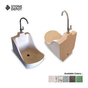 Lavapies para Wudu - Lavabo para Lavado de Pies, Lavabo de Resina de Terrazo, Lavabo Musulmán para Wudu - Product Image 6