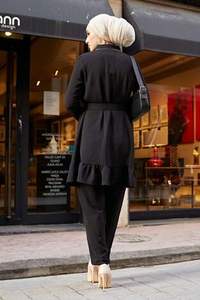 Traje doble para mujer, ropa islámica, Abaya, caftán, Dubai, árabe, musulmán, moda islámica, calidad turca, nueva temporada - Product Image 5