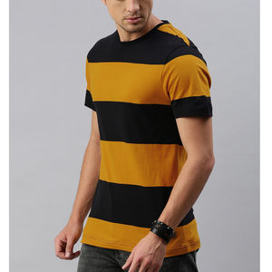 OEM Summer Fashion Men's T Shirt Casual <b>Patchwork</b> Short Sleeve Mens Clothing Slim Fit Hip-Hop <b>Tops</b> Tees plus size 95%cotton - Product Image 3