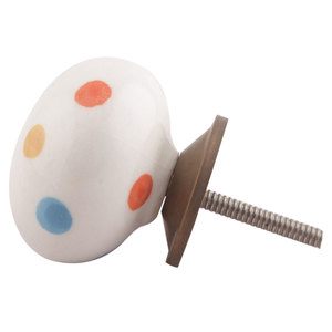Bulk Handmade Traditional Multicolor Ceramic Polka Dot Drawer Knobs Dresser Cabinet Pulls Kitchen Cupboard <b>Door</b> <b>Handles</b> DCK-144 - Product Image 2