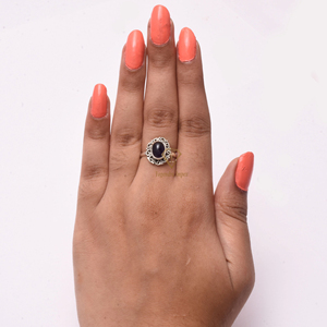 Top Quality Natural Amethyst Gemstone <b>Ring</b> 925 Sterling <b>Silver</b>, Bezel Handmade <b>Boho</b> Style Gemstone <b>Ring</b> For Wholesaler Suppliers - Product Image 2