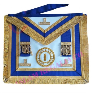 Porte-Étendard Tablier attaché Pleine robe cuir Maître Maçon Tablier | Provinciaux robe Tablier et col - Product Image 6