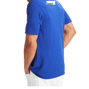 T-shirt à manches courtes 65% Polyester 35% coton pour homme, fermeture à boutons importée, lavage en Machine, provenant du Bangladesh - Product Image 3