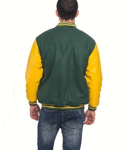 Chaqueta de cuello con hilo de lana, chaqueta de universo bordado, OEM, venta al por mayor, su diseño y logotipo con la mejor calidad - Product Image 2