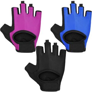Guantes de fitness de medio Dedo de diseño personalizado para entrenamiento de gimnasia, levantamiento de pesas, ciclismo, cuero transpirable, entrenamientos deportivos al por mayor - Product Image 1