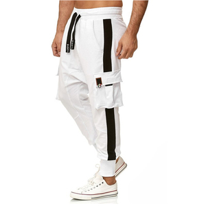 Pantalones para correr de algodón y poliéster para hombre, venta al por mayor - Product Image 1