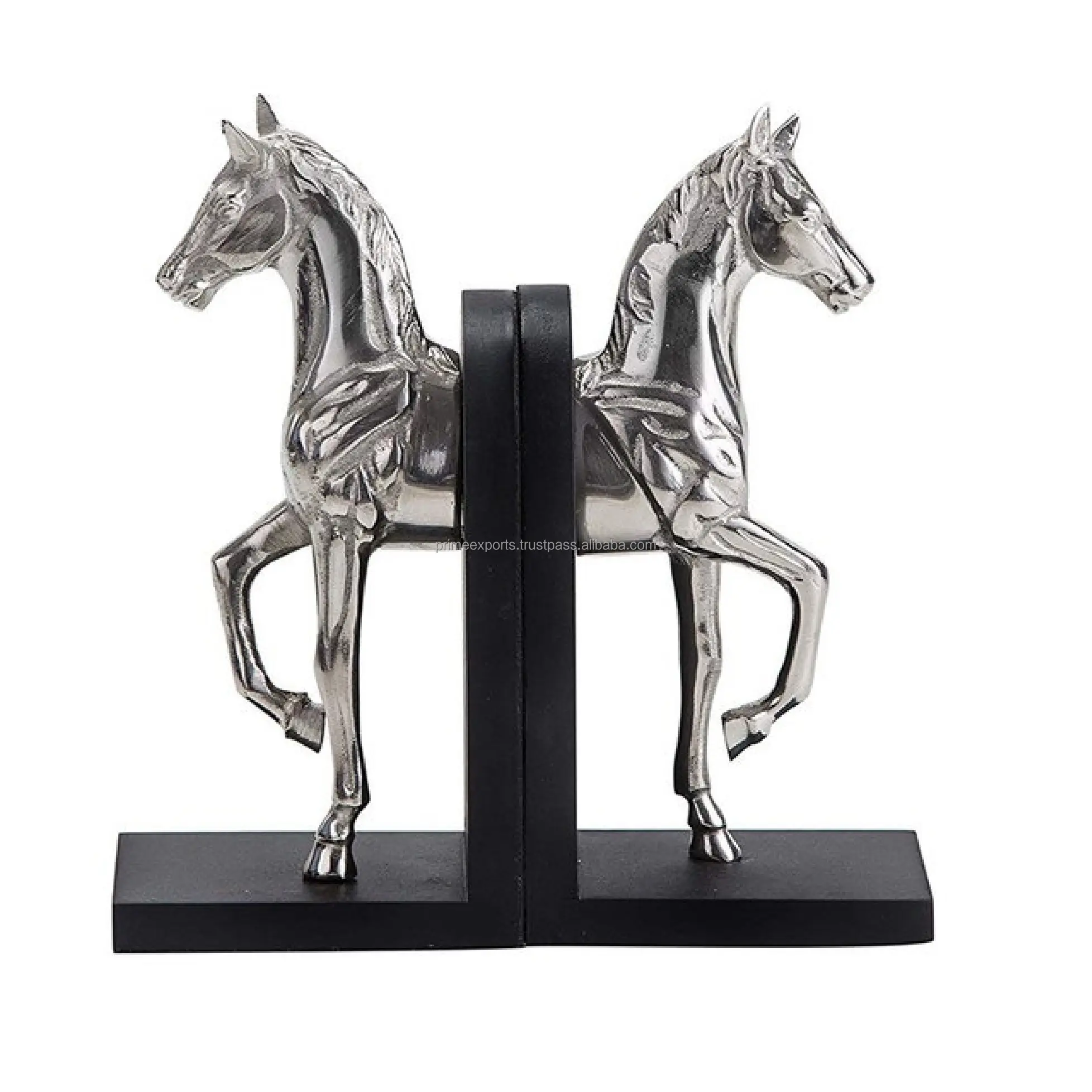 Estante de cavalo de metal com animais pretos mdf, estante decorativo com animais europeus e americanos