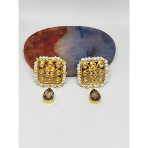 Boucles d'oreille en pierre pour filles et femmes, boucles d'oreille faites à la main, nouvelle tendance, - Product Image 2
