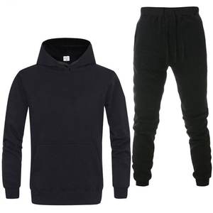 Solid Color Long Sleeve Hoodies Joggers Tracksuit Sweat Suit 2 Piece Hoodies Set Famous Outfits Men Tracksuit Made in Vietnam - Product Image 6