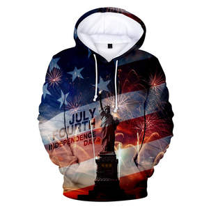 Sudadera con capucha y estampado 3D del Día de la independencia de los Estados Unidos, Unisex - Product Image 6