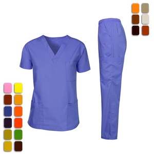 Bata de Paciente de Manga Corta con Cuello en V de 3 Capas, 100% Algodón Tejido de Alta Calidad, Uniformes de Hospital, Logotipo y Color Personalizados, Servicio OEM - Product Image 2