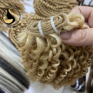 High Quality Cuticle Aligned <b>Seamless</b> Unprocessed Virgin Russian European Blonde Human <b>Hair</b> <b>Extensions</b> Super Double Drawn Weft - Product Image 3